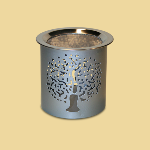 Räucherlampe Eisen silber 8cm