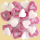 Streudekor Herzen weiss/pink