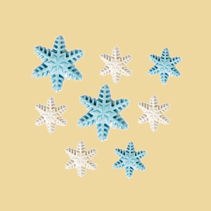 Eiskristall Zuckerfiguren Set 8er
