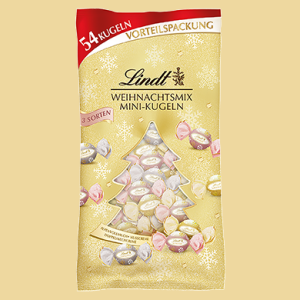 Lindt Weihnachtsmann Mini Kugeln XXL Beutel Glamour