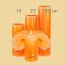 Lotuskerze orange 18cm