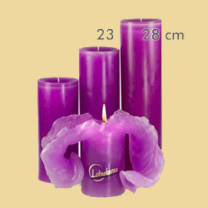 Lotuskerze violett 18cm
