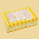 Muffin Box gelb 24,5x7,5x16,5cm