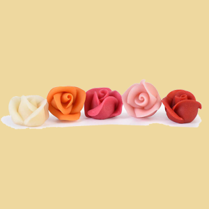 Marzipan Rose 3,5cm elfenbein, orange, fuchsia, rosa oder rot