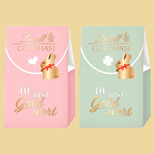 Lindt Du bist Gold wert Tasche 2 Motive