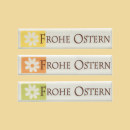 Dekorschild Frohe Ostern 80 x 18 mm 3 Motive