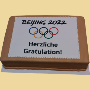 "Gold" Torte mit Goldpuder und Fotodruck