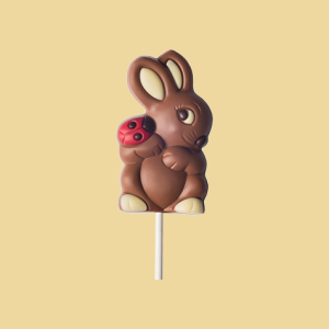 Schoko Lolli Hase mit Marienkäfer