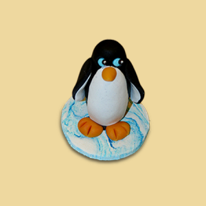 Pinguin Marzipanfigur