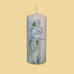 Hochzeitskerze Ja silber 200x80mm 