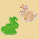 Hase Kunststoffausstecher mit Auswerfer 6cm