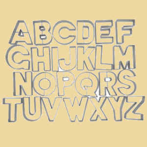 Buchstaben/ ABCD.... Ausstecher per Stück