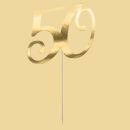 Cake Topper 50 gold 20,5cm