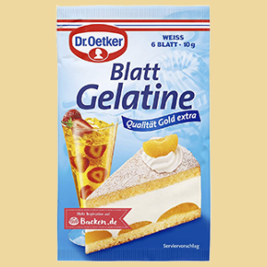 Blattgelatine weiss