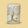 Hochzeitskerze Oval 2 Docht mit Baum gold