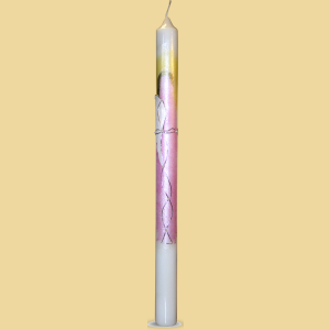 Taufkerze Kreuz modern bemalt
