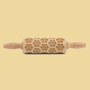 Motiv Teigrolle Frohe Schneeflocken 23cm