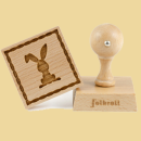 Hase mit Knickohr Keksstempel 55x55mm