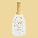 Happy New Year Sektflasche Servietten