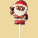 Schokolade Lolli Weihnachtsmann mit Glocke 25g