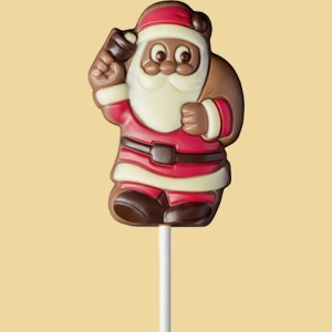 Schokolade Lolli Weihnachtsmann mit Glocke 35g