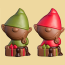 Weihnachtswichtel Schokoladefigur rot oder grün