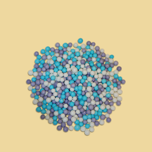 Zuckerperlen Mix Blau, weis & violett 7mm