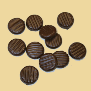Pfefferminztaler schokoliert per 100g