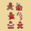 Lebkuchenmännchen Zuckerfiguren 6er