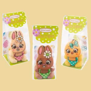 Oster Marzipanfigur Hase, Küken oder Häsin
