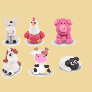 Esel, Huhn, Pferd, Kuh oder Schaf Zuckerfigur 2,5cm