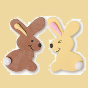 Fröhlicher Osterhase Zuckerfigur 6cm 2 Motive