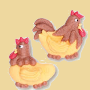 Hahn oder Huhn Zuckerfigur 45mm
