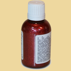 Lebensmittelfarbe rot metallic mit Pinsel