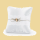 Ringkissen 16x16cm weiss mit Leinenschnurr