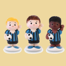 Fu&szlig;ballspieler Fussballer Zuckerfigur  blau/schwarz...