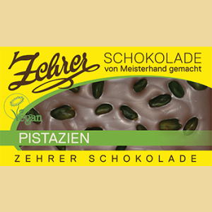 Zehrer vegane VM Schokolade mit Pistazien