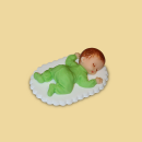 Baby schlafend Zuckerfigur grün