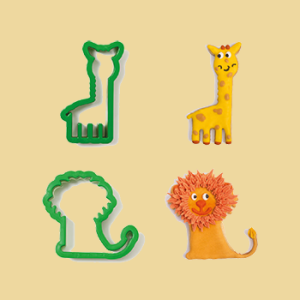 Giraffe & Löwe Ausstecher Set 2er