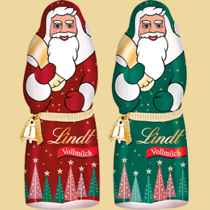 Lindt Weihnachtsmann Design Edition 125g rot oder grün