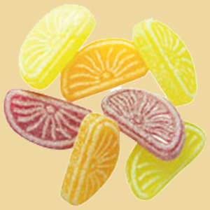 Orangen & Zitronen Spalten Zuckerln/Bonbons