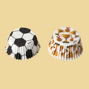 Fußball/Champions Papierbackförmchen 50x32mm 36er
