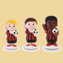 Fu&szlig;ballspieler Fussballer Zuckerfigur rot/schwarz...