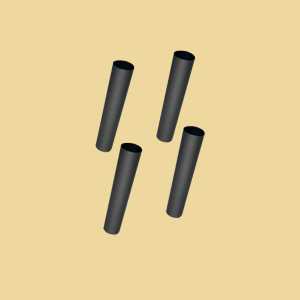 Schaumrollenformen 11cm 4er Pack antihaft