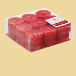 Teelichter rot 18er 4h Brenndauer mit Clearcup