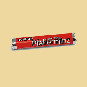 Pfefferminz Pastillen in der Rolle