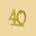 Geburtstagskerze 40 gold
