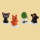 Halloween Zuckerfigur Katze, Geist oder Gespenst 4 Motive