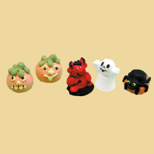 Halloween Zuckerfigur Kürbis, Geist, Teufel oder Spinne