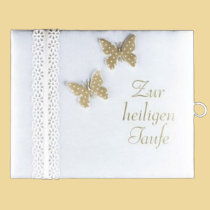 Taufbrief mit Schmetterlingen natur